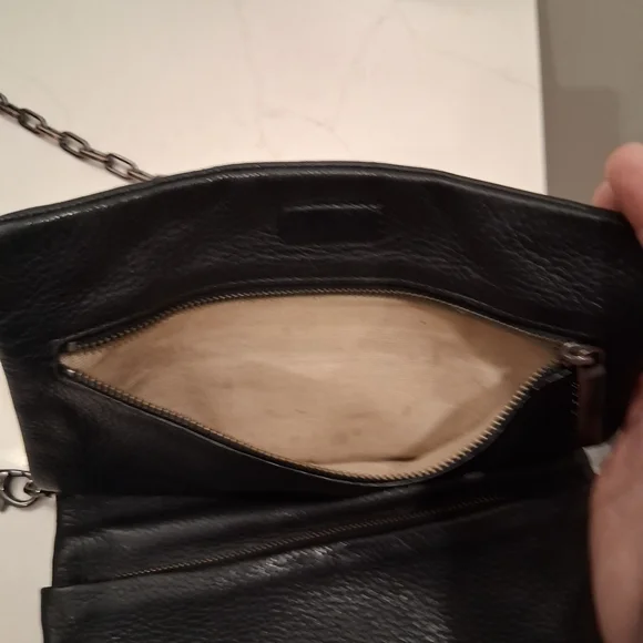 Black Leather Crossbody Bag - Picture 2 of 5